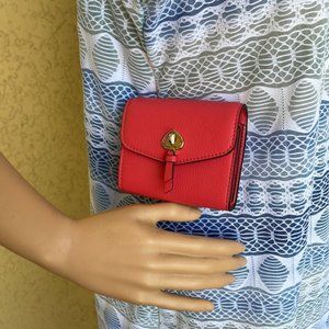 Kate Spade Marti Small Flap Wallet Dark Watermelon